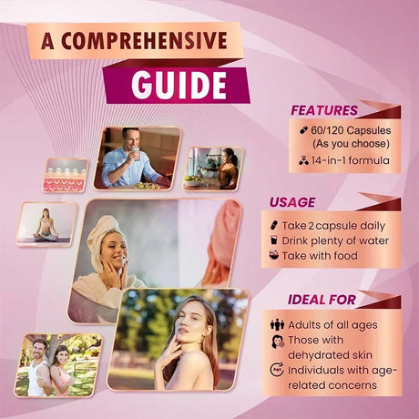 Buy 1 Get 1 Free! Pure Collagen Supplement, for Skin Firmness, Joint Health & Hair Growth, Promotes Youthful Glow, Non-GMO