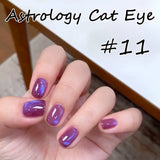 WS 10ML Sunlight Cat Eye Gel Nail Polish Autumn Winter Whitening Wine Red Color Light Sunset Glow Cat Eye Glass Beads Nail Atr