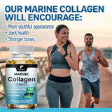 Advanced Marine Collagen Capsules, with Hyaluronic Acid, Aloe Vera & Zinc, Supports Skin Hydration, Hair Health & Vitality