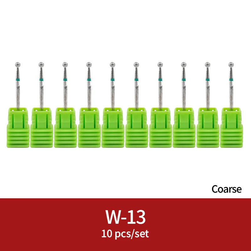 Diamond Ceramic Nail Drill Bits Milling Cutter For Manicure Left Right Rotary Cuticle Files Buffer DIY Nails Accessories Tools