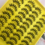 20 pairs of false eyelashes with short front and long back, repeatedly used with distinct roots