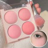 Waterproof Matte Blush Palette 4 Colors Long-Lasting Multi-Look Makeup Unisex Safe Certified Great Gift Choice