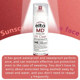 Eltamd 48ml Facial Sunscreen SPF46 UV Sunscreen Anti-Radiation Waterproof&sweatproof Non-greasy for Sensitive and Acne ProneSkin