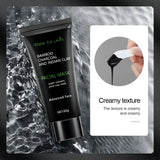 Bamboo Charcoal Black Mask, Deeply Moisturizing, Deep Cleansing and Oil Control, Absorbs Dirt, Bids Farewell to Rough Skin, Makes Skin More Delicate, Anti-Stretch Mask, Suitable for Both Men and Women