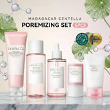 SKIN1004 Madagascar Centella Poremizing Skincare Set Korean Cosmetics Toner Ampoule Gel Cream Face Wash Cleanser Pore Beauty Kit