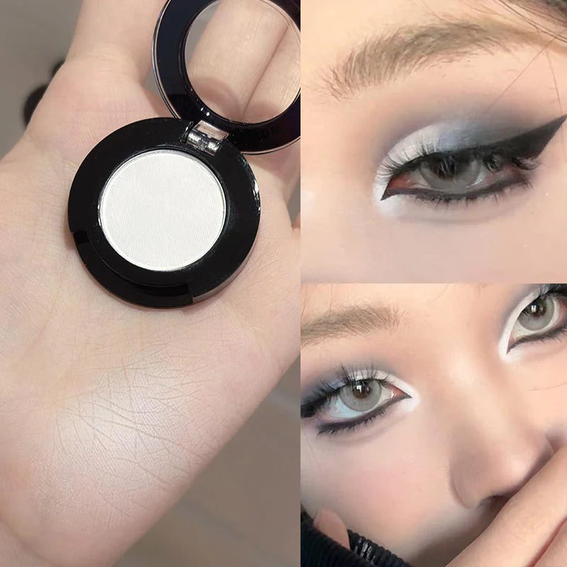Single Klein Blue Smoked Blue Eye Shadow Palette Gothic Red Pigments Smoked Eye Makeup White Lying Silkworm Eyeshadow Eyeliner
