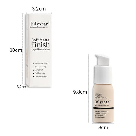 New Long Lasting Liquid Foundation Waterproof Oil Control Full Coverage Concealer Brighten Matte Moisturizing Primer Makeup Base