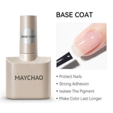 MAYCHAO Gel Nail Polish 12ML Full Coverage Base Top Coat Soak Off Gel Polish UV LED Gel Semi Permanent Varnishes Design Nail Art