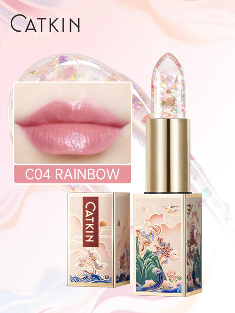 CATKIN Tinted Lip Balm Color Changing Lipstick Ultra Hydrating Natural Lip Moistrurizer with Vitamin E Nourishing For Cracked &