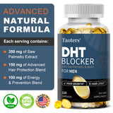 DHT Blocker Hair Growth Supplement with Saw Palmetto, Support Thicker Hair Reduce Thinning & Breakage, Boost Scalp Health