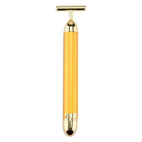 24k Gold Face Lift Roller Vibration Slimming Massager Facial Stick Facial Beauty Skin Care T Shaped Vibrating Massager