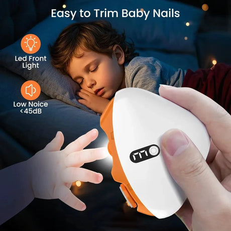 Automatic Electric Nail Trimmer & Polisher with LED Light - Safe Nail Care for Adults & Babies