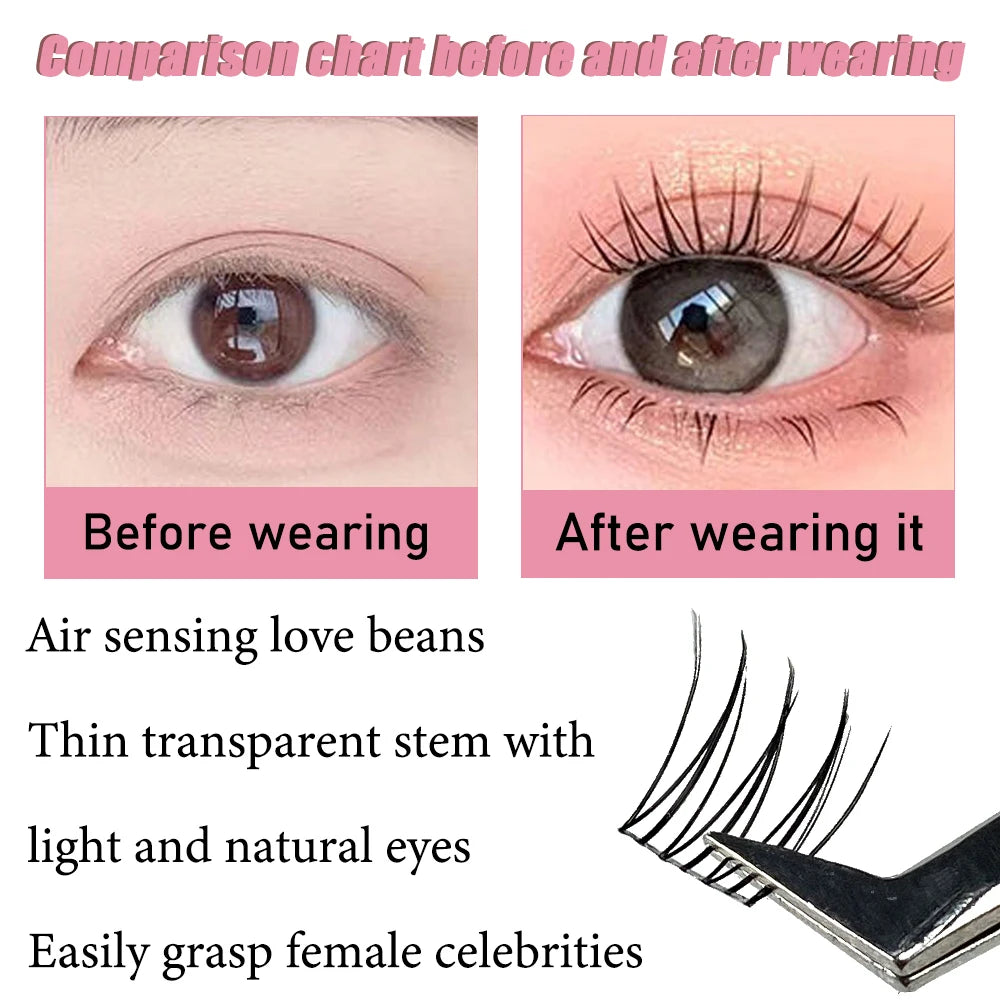 1/box 90 clusters idol False Eyelashes Black Natural Manga Lashes Anime Eyelashes Large Capacity Lashes Extension Chinese Makeup