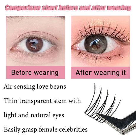 1/box 90 clusters idol False Eyelashes Black Natural Manga Lashes Anime Eyelashes Large Capacity Lashes Extension Chinese Makeup