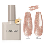MAYCHAO Gel Nail Polish 12ML Full Coverage Base Top Coat Soak Off Gel Polish UV LED Gel Semi Permanent Varnishes Design Nail Art