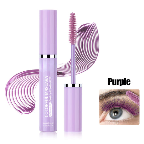 Colored Mascara Eyelashes Blue Pink Green Colorful Waterproof Mascara Charming Long Lasting Curling Mascara Eye Christmas Makeup