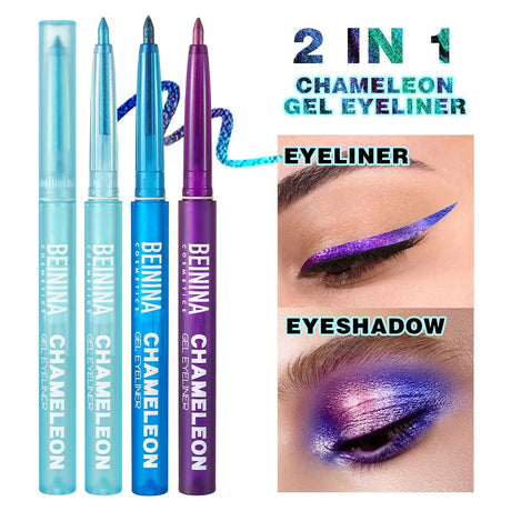 Shiny Chameleon Metallic Blue Eyeliner Gel Pen Eyeshadow