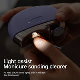 Electric Nail Clipper Cutter with LED Light 2 IN 1 Automatic Nail Grinder Trimmer for Baby Adult Mini Manicure Tools Nail Care