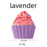 80g Cake Shape Bath Bombs Kids Safe Bubble Fizzies with Essential Oil Moisturizing Relaxing Aromatherapy Bath Salt Balls