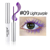 Colorful Slender Mascara Waterproof Fast Drying Curling Eyelashes Multicolor Lashes Makeup Long Lasting Blue Green Cosmetics