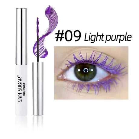 Colorful Slender Mascara Waterproof Fast Drying Curling Eyelashes Multicolor Lashes Makeup Long Lasting Blue Green Cosmetics
