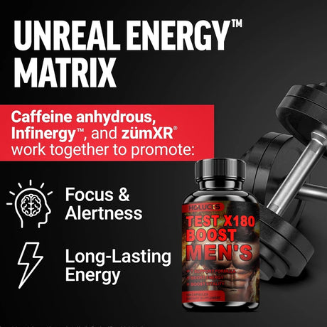 Natural Male Test Booster Capsules, Supports Healthy T Levels, Vitality, Stamina, Muscle Strength & Sustained Daily Energy