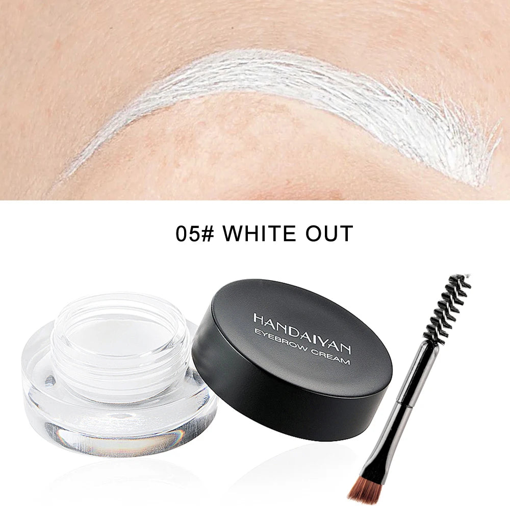 HANDAIYAN Colorful Eyebrow Cream Gel High Pigment Brows Tint Waterproof Long lasting Eye Brow Dye With Brushes Decorate Cosmetic