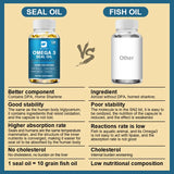 BEWORTHS Seal Oil Capsules Rich in Omega-3, DHA, EPA, DPA Support Immunity, Blood Vessels, and Brain Health Good for Old Men