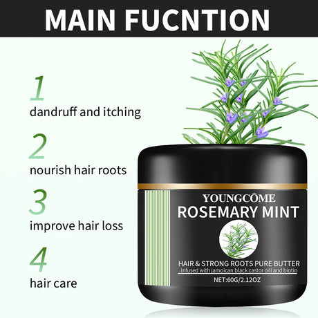 Rosemary  Hair Conditioner Anti Hair Loss Improve Dryness Nourish Hair Roots Repair Dry Damaged Smooth Hair Essence Cream
