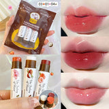 1/3 Pcs Fruity Lip Balm Moisturizing Lip Gloss Nature Nourishing Temperature Change Color Lipstick Cute Jelly Tinted Lip Care