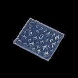 1pc Silicone Nail Art Molds Rhombus Diamond Pentagram Design Carving Template Nail Accessories For Women DIY Manicure Supplies