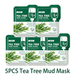 5pcs LAIKOU Eggplant Mud Mask Oil Control Moisturizing Anti-Acne  Anti Wrinkle Whitening Cleansing Clay Mask Skin Care Face Mask