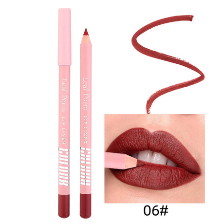 8 Colors Waterproof Lip Liner Pencil Long Lasting Sexy Dark Red Pink Matte Lipstick Pencil Natural Lipliner Pen Red Contour Tint