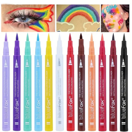 12 Color Liquid Eyeliner Pen Set, Various Special Makeup, Facial
