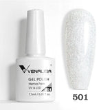 VIP5 Venalisa Nail Gel Polish Jelly Color HEMA/TPO FREE Nude Pink Semi Permanent Soak Off UVLED Gel Polish Sparkle Gel Varnish