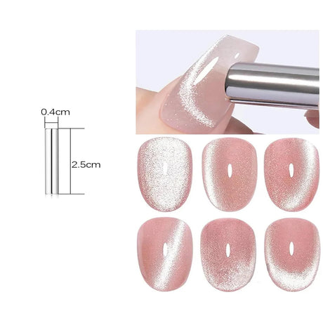MN 1-20pcs 12ML Pink Gold Cat Eye Ocean Bubble Glass Beads Cat Eye Gel Nail Polish Blue Nails UV Light Nails Green Nails