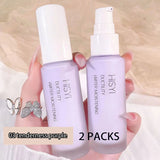 Silky and clear primer, natural cream to brighten and prevent makeup from coming off easily, foundation liquid,