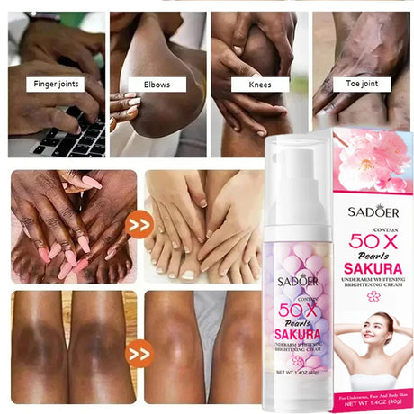 Whitening Cream Private Parts Underarm Bleaching Serum Whiten Butt Knee Brighten Inner Thigh Intimate Parts Dark Remove Melanin