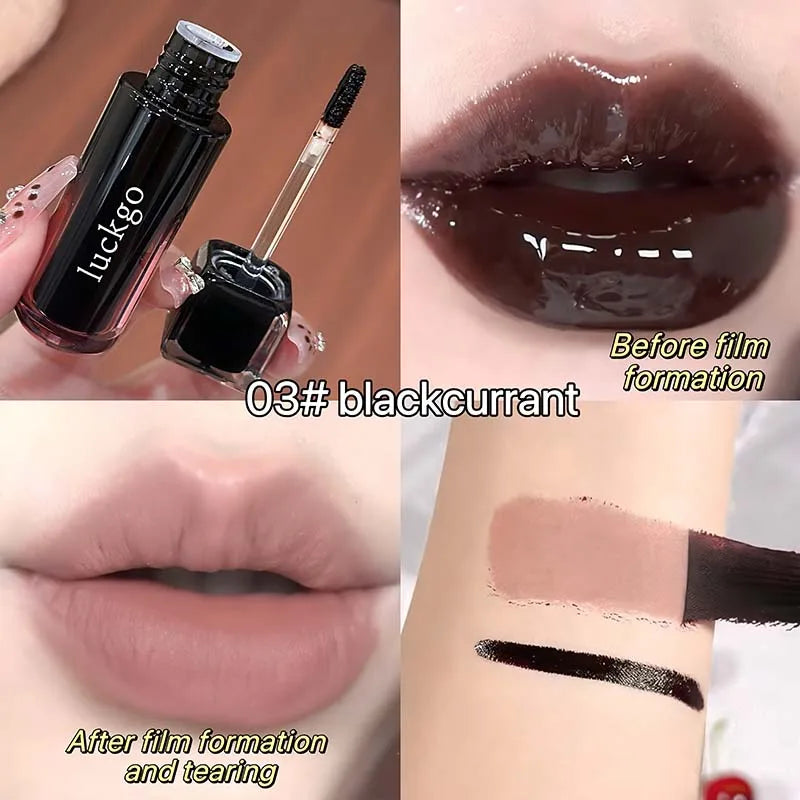 Chocolate Brown Peel Off Lip Stain Waterproof Makeup Matte Khaki Orange Liquid Lipstick Nude Black Tattoo Lips Tint Cosmetic