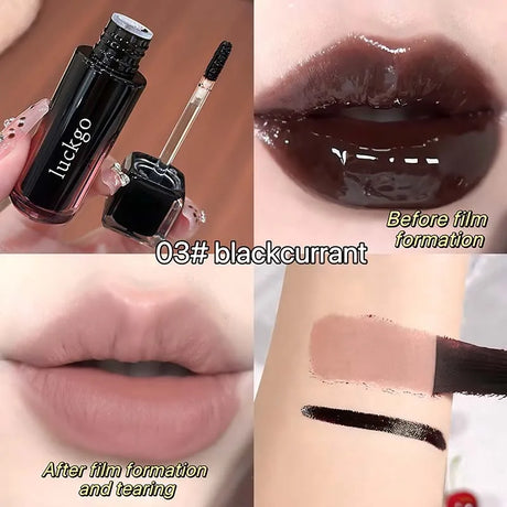 Chocolate Brown Peel Off Lip Stain Waterproof Makeup Matte Khaki Orange Liquid Lipstick Nude Black Tattoo Lips Tint Cosmetic