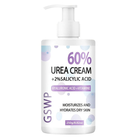 GSWP 60% Urea Moisturising Hand and Foot Cream, Containing Salicylic Acid, Protects and Nourishes Hands and Feet. 250g/500g