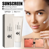 SPF 50 Face Sunscreen Non Lightweight Rice Probiotic Brightening Greasy UV Protection Moisturizing Cream for Sensitive Skin
