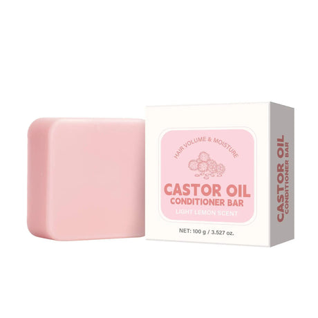 Castor Oil Conditioner Soap Bar,Moisturizing Nourishing Solid Shampoo,Strengthen Hair Roots Care,For Dry Frizzy Damaged Hair