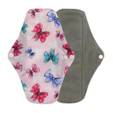 Washable Menstrual Pad Panty Liner Reusable Cloth Sanitary pad Hygienic and Soft Washable Charcoal Menstrual