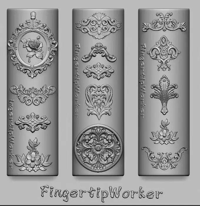 1Pcs 3D Lace Rose Silicone Nail Art Molds Hollow French Checkered Charms Nails Templates DIY Sexy Elegant Laces Manicure Mold Tr