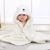 PANGDUBE Baby Hooded Towel Cartoon Animal Coral Velvet Fast Absorbent Soft Newborn Toddler Bathrobe Swaddle Wrap Kids Gift