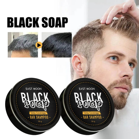 Polygonum Multiflorum Black Hair Soap Darkening Shampoo Bar Repair Gray White Color Dye Face Hair Body Shampoo For Man Women
