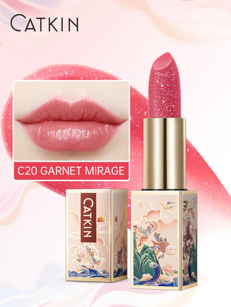 CATKIN Tinted Lip Balm Color Changing Lipstick Ultra Hydrating Natural Lip Moistrurizer with Vitamin E Nourishing For Cracked &