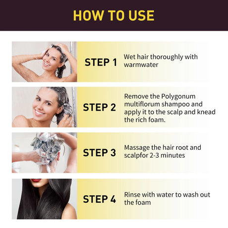 Black Hair Colouring Shampoo 3 in 1 Natural Herbal Essence Instant Colouring Shiny Hair Dye Shampoo Cleaning Nourishing Hair for Covering White
