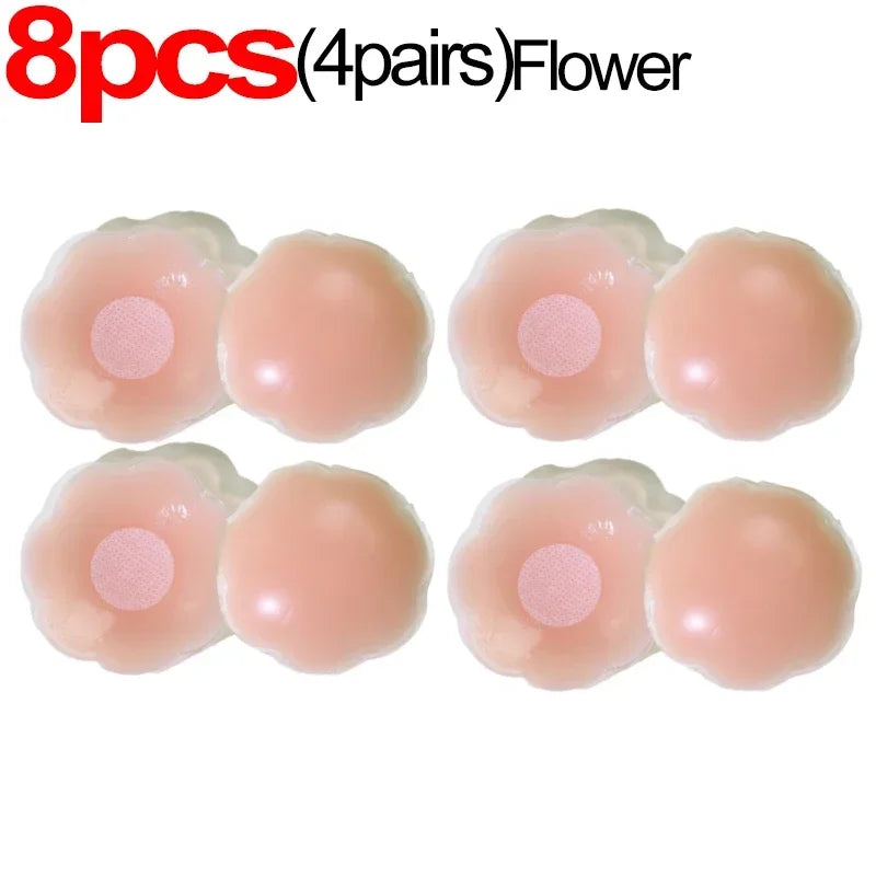 2/20pcs Silicone Nipple Cover Reusable Women Breast Petals Lift Invisible Pasties Bra Padding Stickers Patch Boob Pads Adhesive